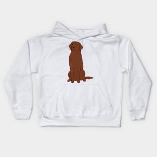 Copy of Brown Labrador drawing Kids Hoodie